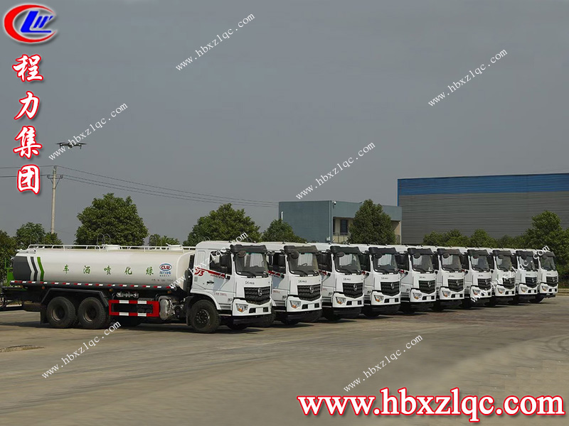 夏日炎炎，有你超甜——程力集團(tuán)批量東風(fēng)后雙橋D3L灑水車發(fā)車前往客戶所在地